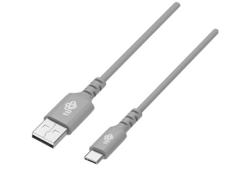 TB Kabel USB-USB C 2m silikonowy szary Quick Charge TB Kabel USB-USB C 2m silikonowy szary Quick Charge