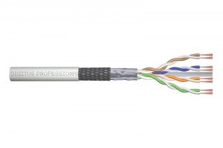 Digitus Kabel teleinformatyczny patchcordowy kat.6, SF/UTP, linka, AWG 26/7, LSOH, 305m, szary, karton