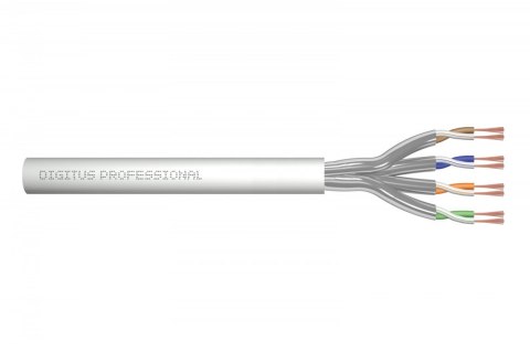 Digitus Kabel teleinformatyczny patchcordowy kat.6A, U/FTP, linka, AWG 27/7, LSOH, 305m, szary, karton Digitus Kabel teleinformatyczny patchcordowy kat.6A, U/FTP, linka, AWG 27/7, LSOH, 305m, szary, karton