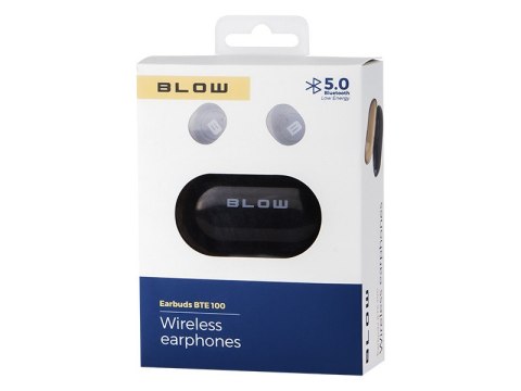 BLOW Słuchawki BTE 100 Bleutooth Earbuds czarne BLOW Słuchawki BTE 100 Bleutooth Earbuds czarne