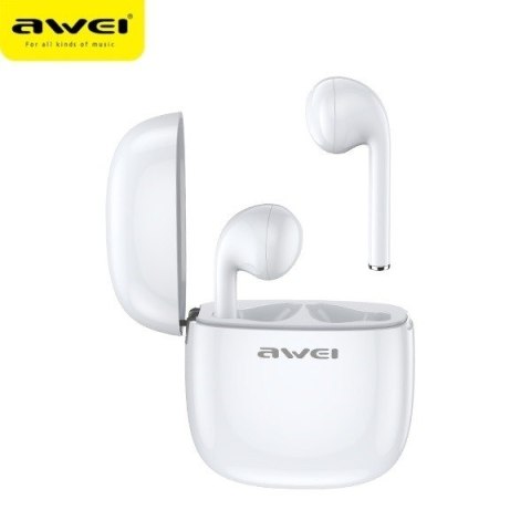 AWEI Słuchawki Bluetooth T28 TWS+stacja dokująca Białe AWEI Słuchawki Bluetooth T28 TWS+stacja dokująca Białe