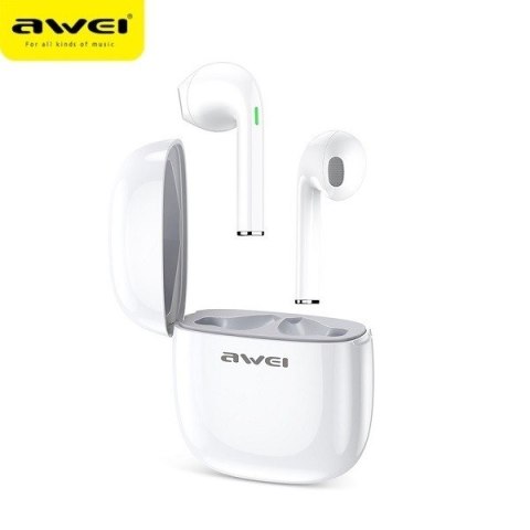 AWEI Słuchawki Bluetooth T28 TWS+stacja dokująca Białe AWEI Słuchawki Bluetooth T28 TWS+stacja dokująca Białe