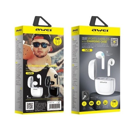AWEI Słuchawki Bluetooth T28 TWS+stacja dokująca Czarne AWEI Słuchawki Bluetooth T28 TWS+stacja dokująca Czarne