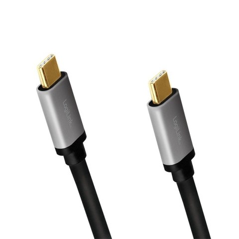 LogiLink Kabel USB-C M/M, PD, aluminiowy 1.5m LogiLink Kabel USB-C M/M, PD, aluminiowy 1.5m