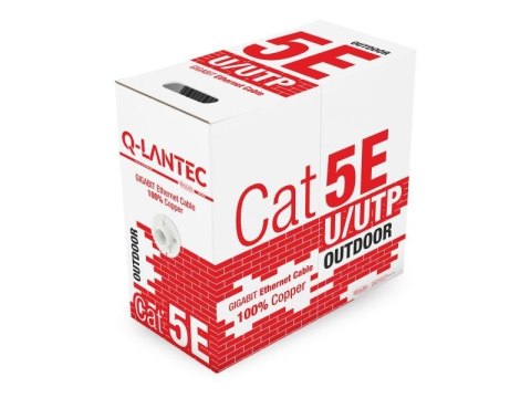 Q-LANTEC Kabel teleinformatyczny U/UTP kat.5E Zewnętrzny Suchy 100% Miedź 305m - 10 lat gwarancji Q-LANTEC Kabel teleinformatyczny U/UTP kat.5E Zewnętrzny Suchy 100% Miedź 305m - 10 lat gwarancji
