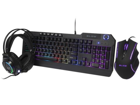BLOW Zestaw gamingowy Klawiatura + mysz + słuchawki BLOW Zestaw gamingowy Klawiatura + mysz + słuchawki