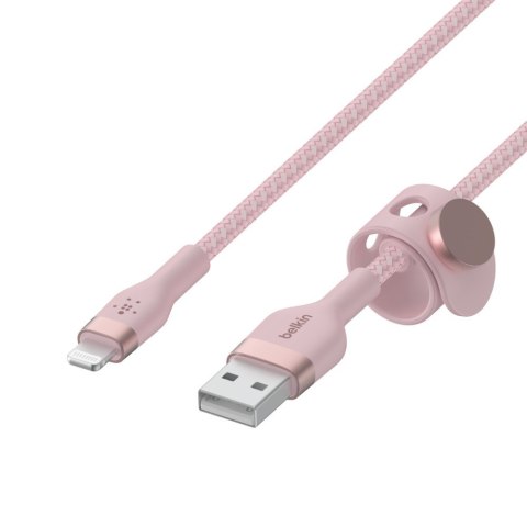 Belkin Kabel BoostCharge USB-A do Lightning silikonowy 3m, różowy Belkin Kabel BoostCharge USB-A do Lightning silikonowy 3m, różowy