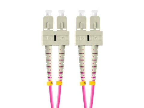 Lanberg Patchcord światłowodowy Mm Sc/Upc-Sc/Upc Duplex 3.0mm 2m fioletowy Lanberg Patchcord światłowodowy Mm Sc/Upc-Sc/Upc Duplex 3.0mm 2m fioletowy