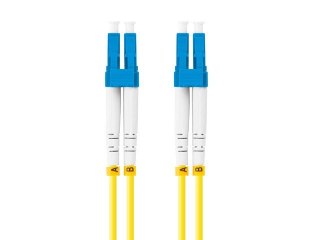 Lanberg Patchcord światłowodowy Sm Lc/Upc-Lc/Upc Duplex 3.0Mm 1M żółty