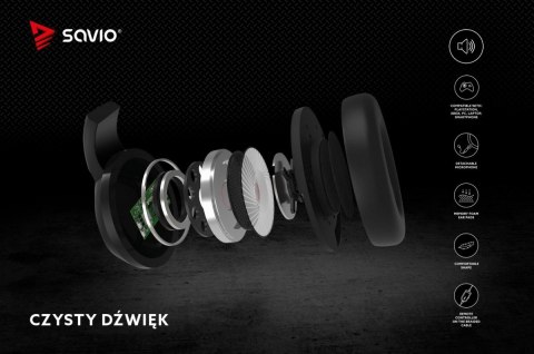 Savio Słuchawki Gamingowe z mikrofonem Nexus
