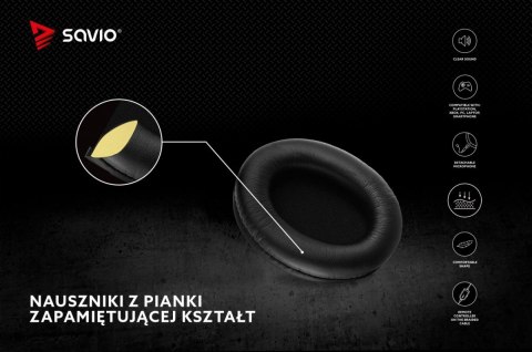 Savio Słuchawki Gamingowe z mikrofonem Nexus