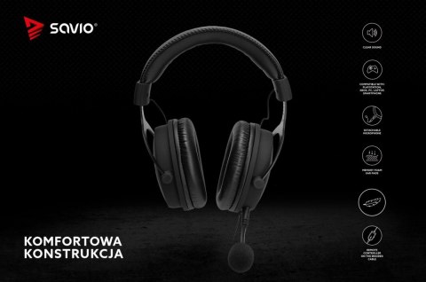 Savio Słuchawki Gamingowe z mikrofonem Nexus