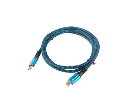 Lanberg Kabel USB-C M/M USB4 1.2m 100W 8K 60HZ czarno-niebieski Lanberg Kabel USB-C M/M USB4 1.2m 100W 8K 60HZ czarno-niebieski