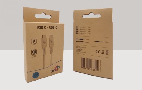 TB Kabel USB C - USB C 1m. ekologiczny 2.0 3A TB Kabel USB C - USB C 1m. ekologiczny 2.0 3A