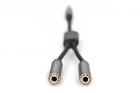Digitus Kabel adapter audio splitter Mini Jack 3,5mm /2x 3,5mm Mini Jack M/Ż nylon 0,2m Digitus Kabel adapter audio splitter Mini Jack 3,5mm /2x 3,5mm Mini Jack M/Ż nylon 0,2m