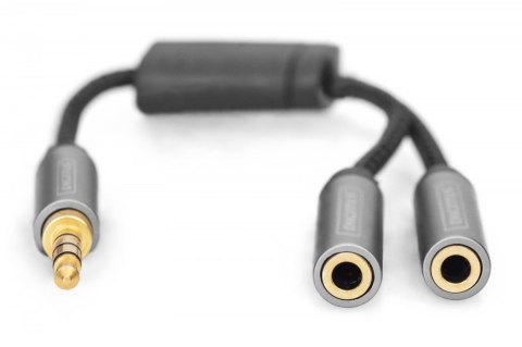Digitus Kabel adapter audio splitter Mini Jack 3,5mm /2x 3,5mm Mini Jack M/Ż nylon 0,2m Digitus Kabel adapter audio splitter Mini Jack 3,5mm /2x 3,5mm Mini Jack M/Ż nylon 0,2m