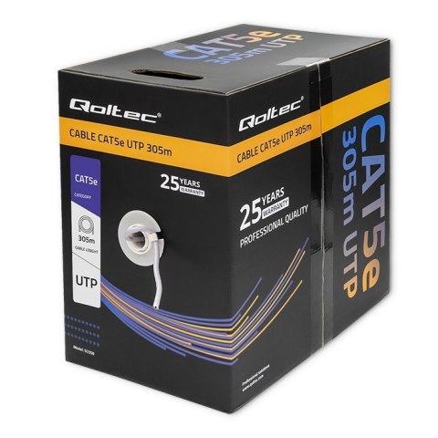 Qoltec Kabel sieciowy/skrętka UTP | CAT5E | 305m Qoltec Kabel sieciowy/skrętka UTP | CAT5E | 305m