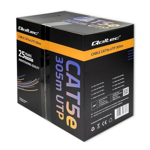 Qoltec Kabel sieciowy/skrętka UTP | CAT5E | 305m Qoltec Kabel sieciowy/skrętka UTP | CAT5E | 305m