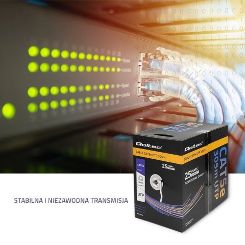 Qoltec Kabel sieciowy/skrętka UTP | CAT5E | 305m Qoltec Kabel sieciowy/skrętka UTP | CAT5E | 305m