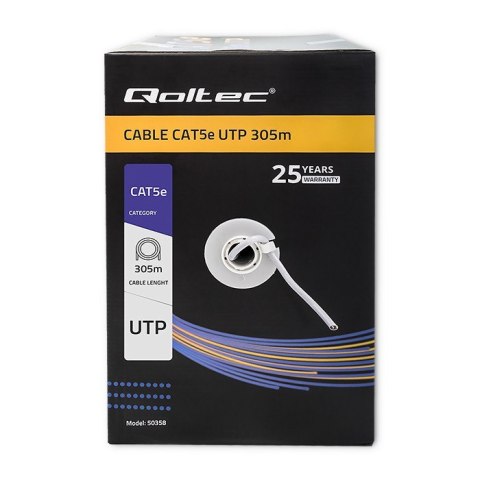Qoltec Kabel sieciowy/skrętka UTP | CAT5E | 305m Qoltec Kabel sieciowy/skrętka UTP | CAT5E | 305m