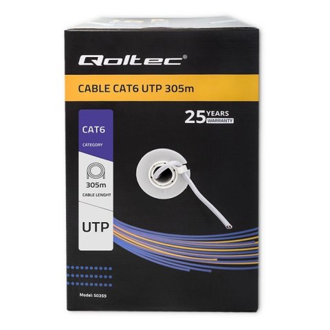Qoltec Kabel sieciowy/skrętka UTP | CAT6 | 305m Qoltec Kabel sieciowy/skrętka UTP | CAT6 | 305m