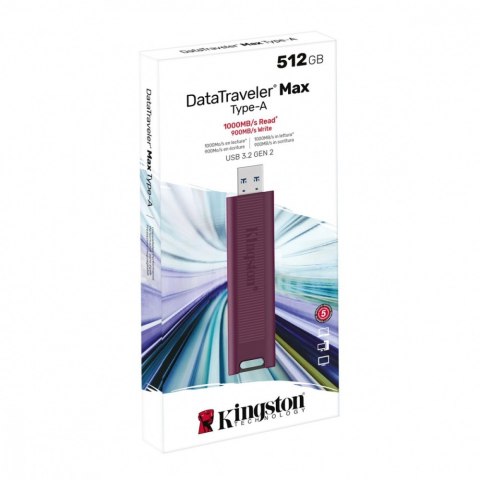 Kingston Pendrive Data Traveler MAX A 512GB USB-A 3.2 Gen2 Kingston Pendrive Data Traveler MAX A 512GB USB-A 3.2 Gen2