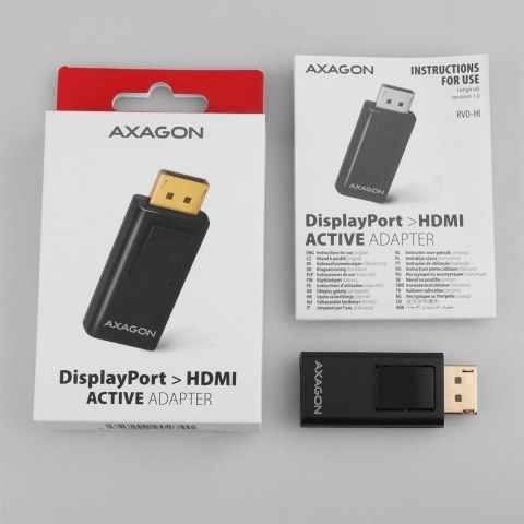AXAGON RVD-HI Adapter aktywny DisplayPort -> HDMI FullHD AXAGON RVD-HI Adapter aktywny DisplayPort -> HDMI FullHD