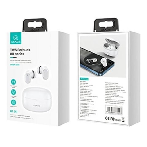 USAMS Słuchawki Bluetooth 5.1 TWS BH Series USAMS Słuchawki Bluetooth 5.1 TWS BH Series