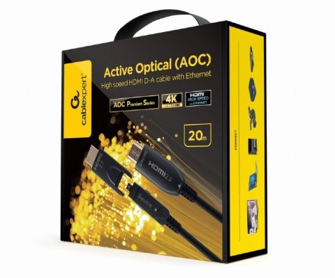 Gembird Kabel AOC High Speed HDMI with ethernet 20 m z adapterem D/A Gembird Kabel AOC High Speed HDMI with ethernet 20 m z adapterem D/A