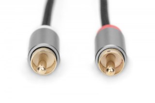 Digitus Kabel adapter audio MiniJack/Cinch Stereo Typ 3.5mm/2xRCA M/M nylon 1m