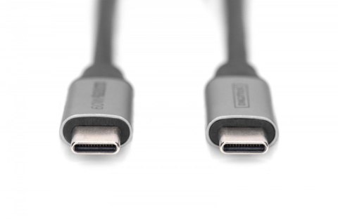 Digitus Kabel połączeniowy USB 3.0 60W/5Gbps Typ USB C/USB C M/M 1m Czarny Digitus Kabel połączeniowy USB 3.0 60W/5Gbps Typ USB C/USB C M/M 1m Czarny