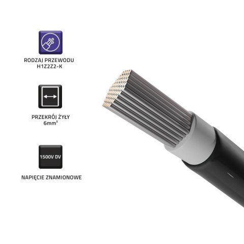 Qoltec Kabel solarny fotowoltaiczny | 6mm2 | 100m | Czarny Qoltec Kabel solarny fotowoltaiczny | 6mm2 | 100m | Czarny