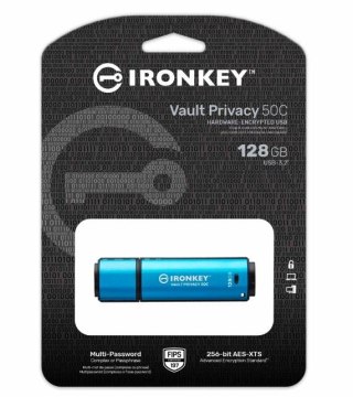 Kingston Pendrive 128GB IronKey Vault Privacy 50C AES-256 FIPS-197