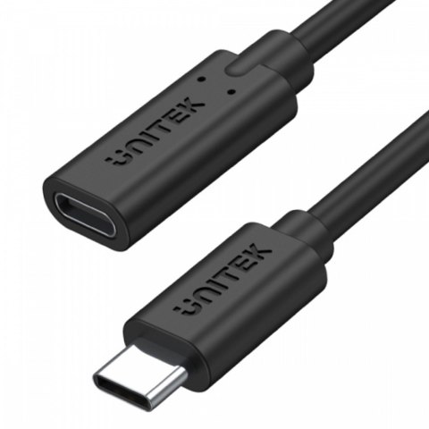 Unitek Przedłużacz USB-C 3.1 10Gbps; 4K; PD 100W; M/F; 1m; C14086BK-1M Unitek Przedłużacz USB-C 3.1 10Gbps; 4K; PD 100W; M/F; 1m; C14086BK-1M