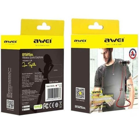 AWEI Słuchawki Bluetooth B926BL Sportowe Black AWEI Słuchawki Bluetooth B926BL Sportowe Black