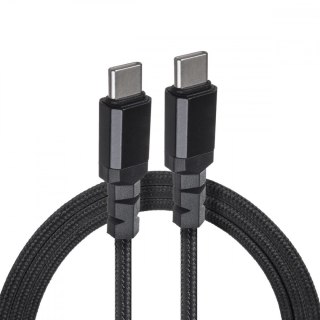 Maclean Kabel 2x USB-C 15W 1m wspierający QC 3.0 MCE493 Czarny