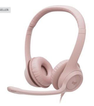 Logitech Zestaw słuchawkowy H390 Rose 981-001281