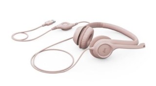 Logitech Zestaw słuchawkowy H390 Rose 981-001281