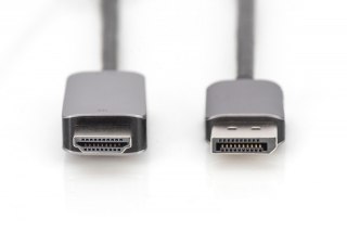 Digitus Kabel adapter DisplayPort - HDMI 8K 60Hz DP/HDMI M/M 1m