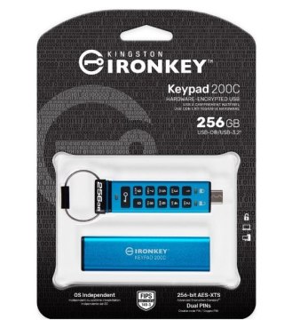 Kingston Pendrive 256GB IronKey Keypad 200C USB-C FIPS140-3 Lvl3 AES-256