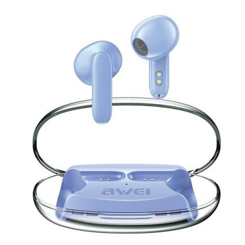 AWEI Słuchawki Bluetooth 5.3 T85 ENC TWS niebieskie AWEI Słuchawki Bluetooth 5.3 T85 ENC TWS niebieskie