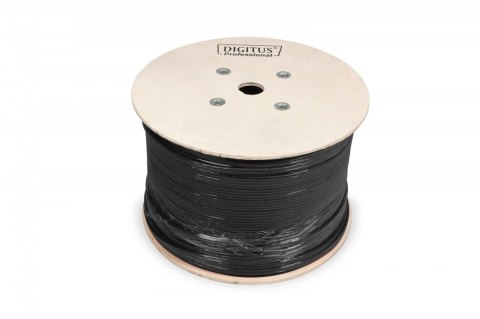 Digitus Kabel teleinformatyczny instalacyjny zewnętrzny kat.7, S/FTP, Eca, drut, AWG 23/1, PE, 1000m, czarny, szpula Digitus Kabel teleinformatyczny instalacyjny zewnętrzny kat.7, S/FTP, Eca, drut, AWG 23/1, PE, 1000m, czarny, szpula