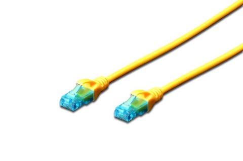 Digitus Patch cord U/UTP kat.5e PVC 0,5m żółty Digitus Patch cord U/UTP kat.5e PVC 0,5m żółty