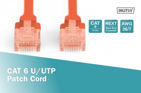 Digitus Patch cord U/UTP kat.6 PVC 2m Czerwony Digitus Patch cord U/UTP kat.6 PVC 2m Czerwony