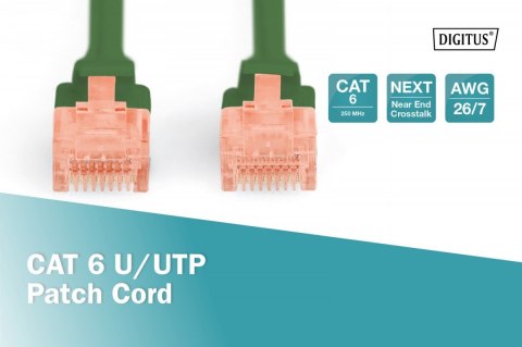 Digitus Patch cord U/UTP kat.6 PVC 3m Zielony Digitus Patch cord U/UTP kat.6 PVC 3m Zielony