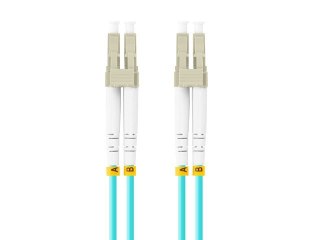 Lanberg Patchcord światłowodowy mm lc/upc-lc/upc duplex 3.0mm om3 50/125 0.5m aqua