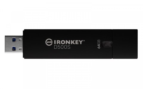 Kingston Pendrive 64GB D500S AES-256 FIPS 140-3 Lvl 3 Kingston Pendrive 64GB D500S AES-256 FIPS 140-3 Lvl 3