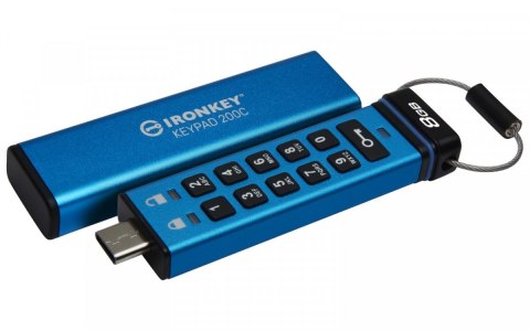 Kingston Pendrive 8GB IronKey Keypad 200C USB-C FIPS140-3 Lvl3 AES-256 Kingston Pendrive 8GB IronKey Keypad 200C USB-C FIPS140-3 Lvl3 AES-256