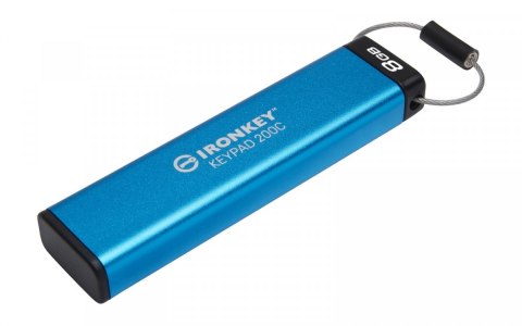 Kingston Pendrive 8GB IronKey Keypad 200C USB-C FIPS140-3 Lvl3 AES-256 Kingston Pendrive 8GB IronKey Keypad 200C USB-C FIPS140-3 Lvl3 AES-256