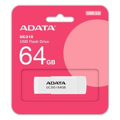 Adata Pendrive UC310 64GB USB3.2 biały Adata Pendrive UC310 64GB USB3.2 biały